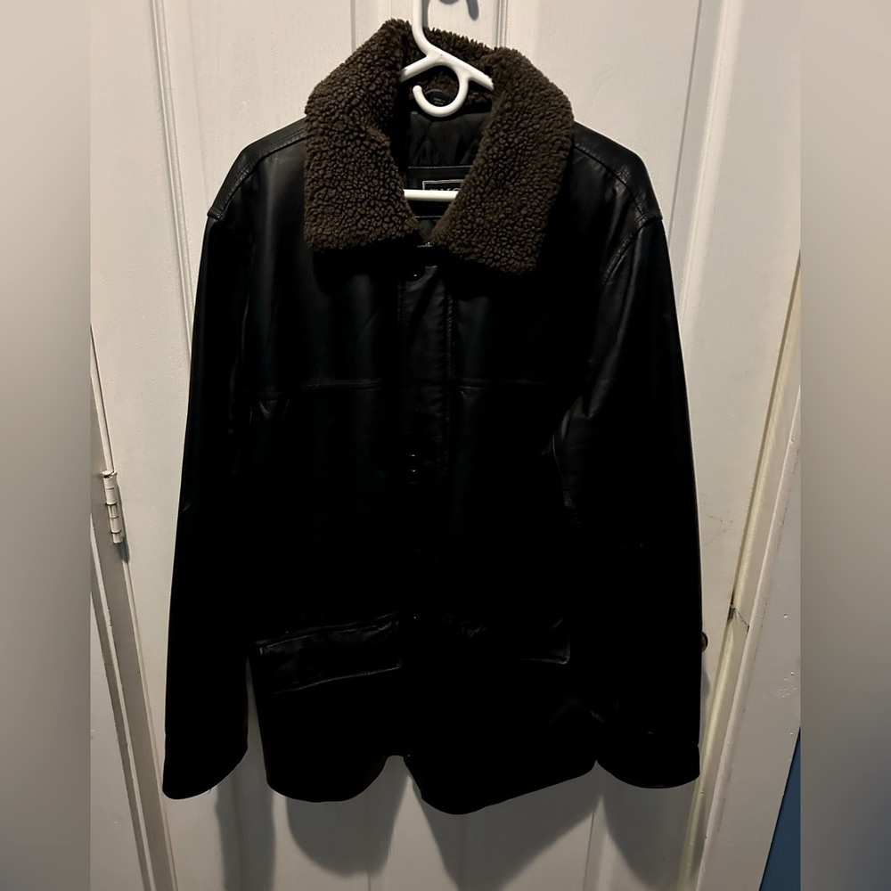 Large Black Leather Jacket